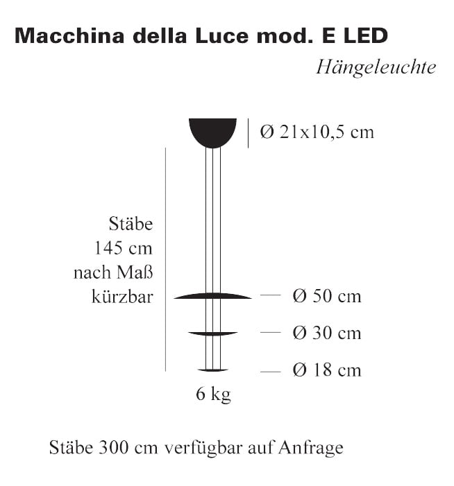 Catellani Smith Macchina Della Luce Mod E Pendelleuchte