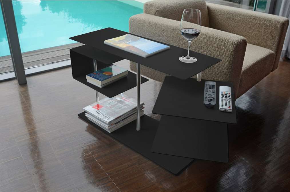 radius design x centric 2 beistelltisch schwarz ambiente