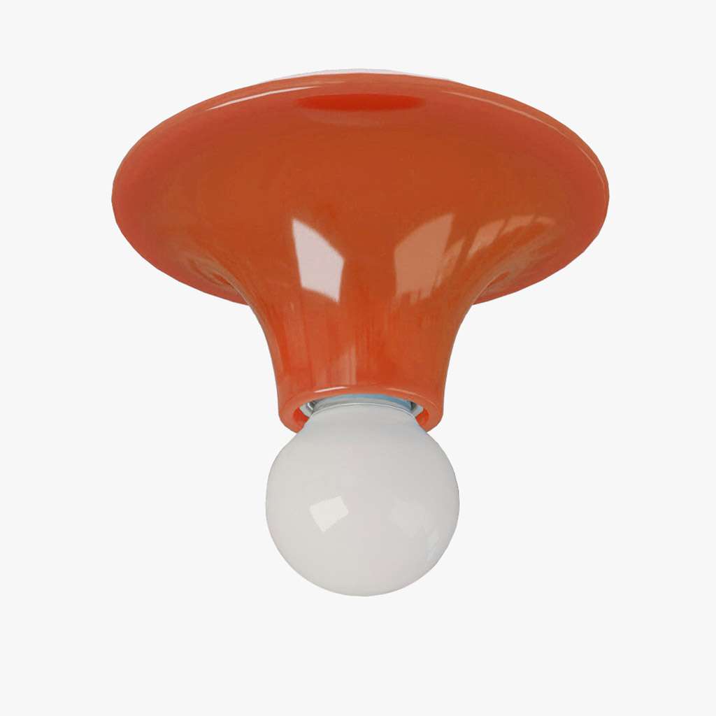 artemide teti wand oder deckenleuchte orange