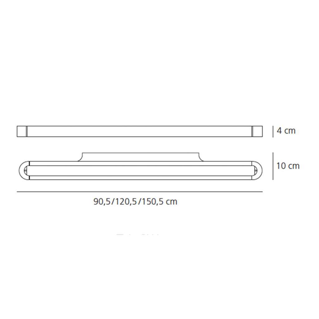 artemide talo led wandleuchte technische zeichnung