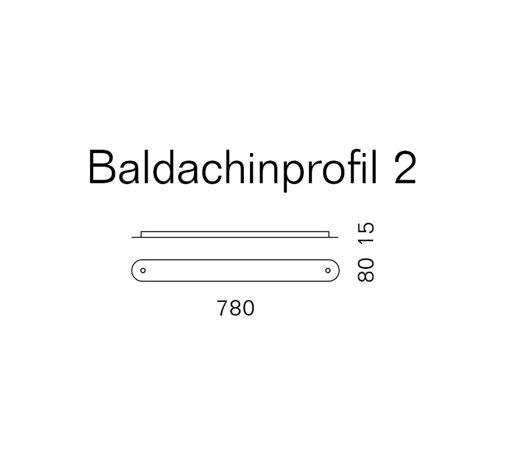 serien.lighting baldachinprofil 2er technische zeichnung