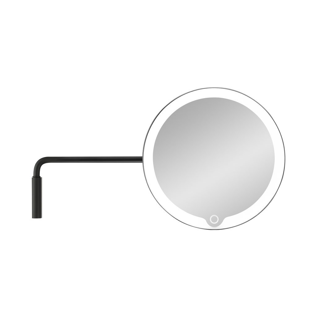blomus Modo LED Kosmetikspiegel mit Akku - schwarz, Wandhalterung - Retoure
