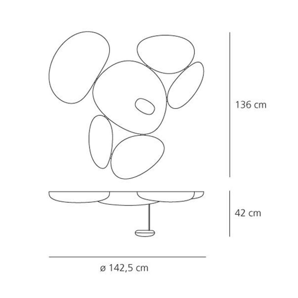 artemide skydro led deckenleuchte technische zeichnung