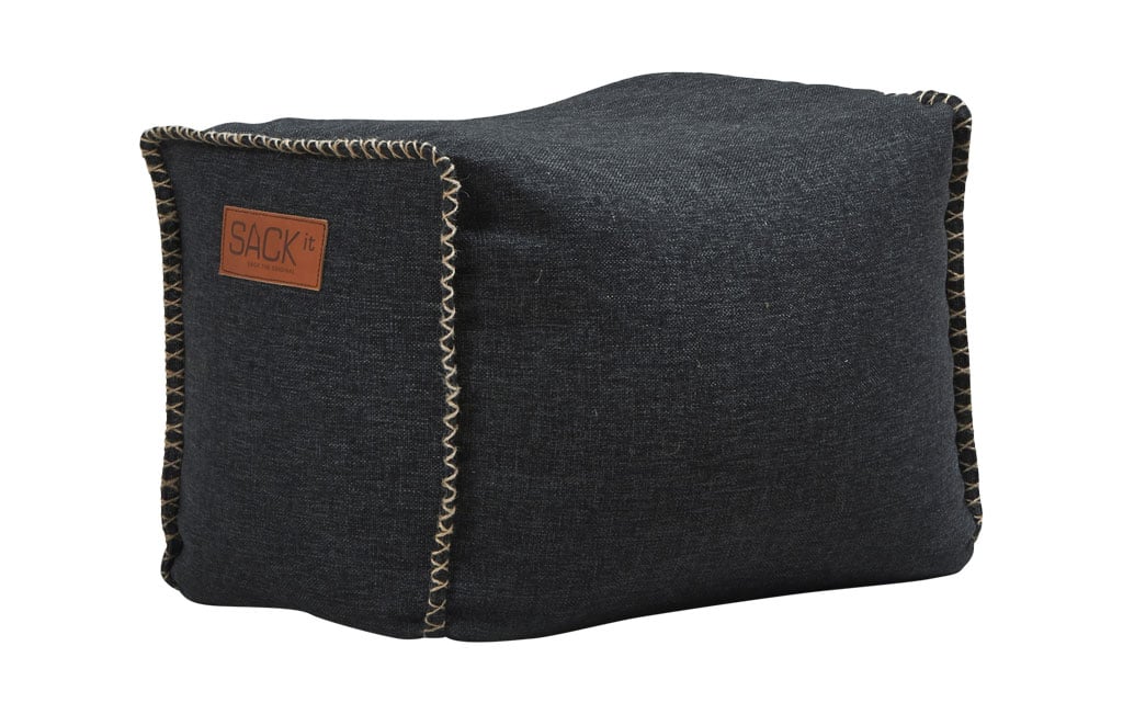 Sackit retroit cobana square puff Hocker schwarz