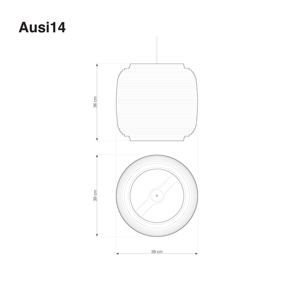 graypants ausi14 pendelleuchte technische zeichnung