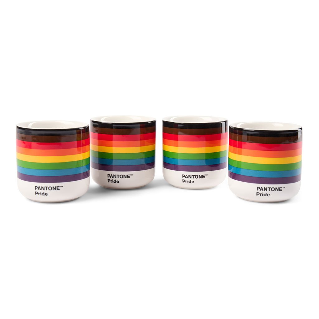 Pantone Porzellan-Thermobecher Cortado Pride 4er-Set