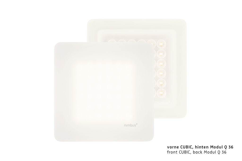 Nimbus Cubic Deckeneinbauleuchte und Modul Q36