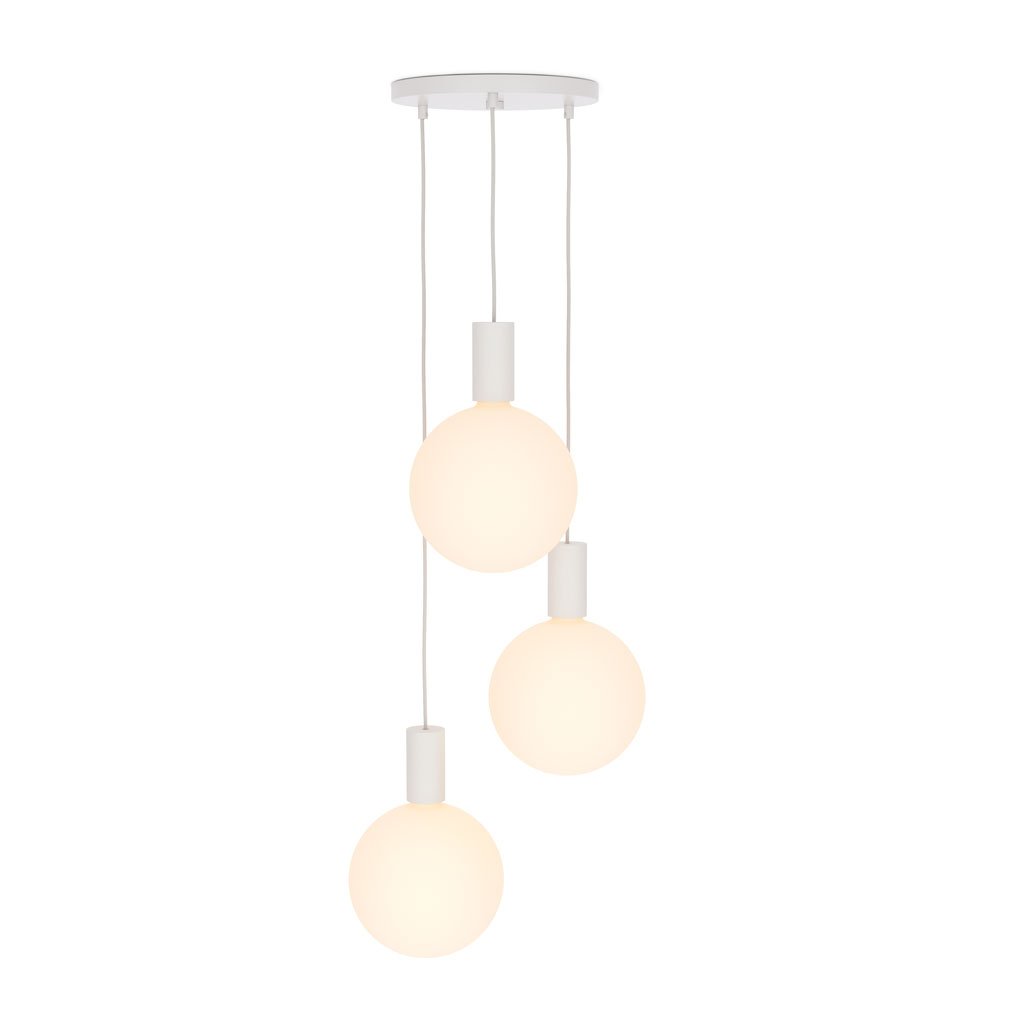 Tala Alumina Triple Pendelleuchte mit Sphere V Leuchtmittel