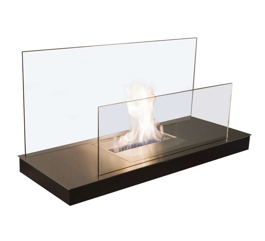 radius wall flame 2 gestell schwarz edelstahl platte glas 1