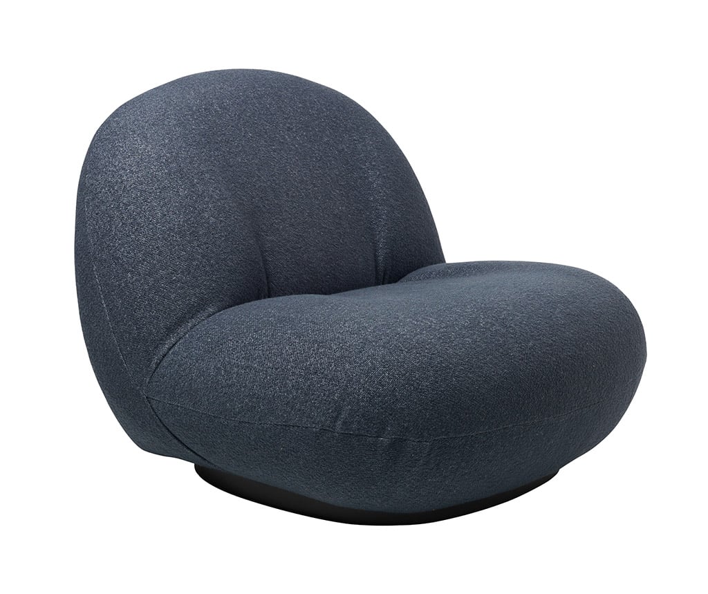 Gubi Pacha Lounge Chair Sessel, drehbare Basis schwarz