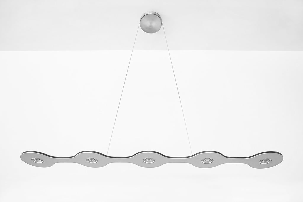 lumen center italia flat 5 pendelleuchte aluminium 1