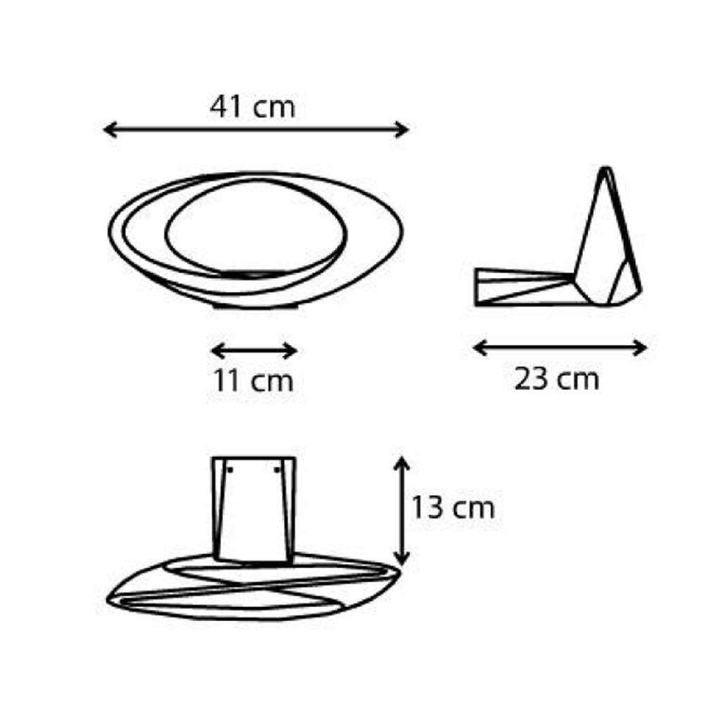 artemide cabildo led wandleuchte technische zeichnung