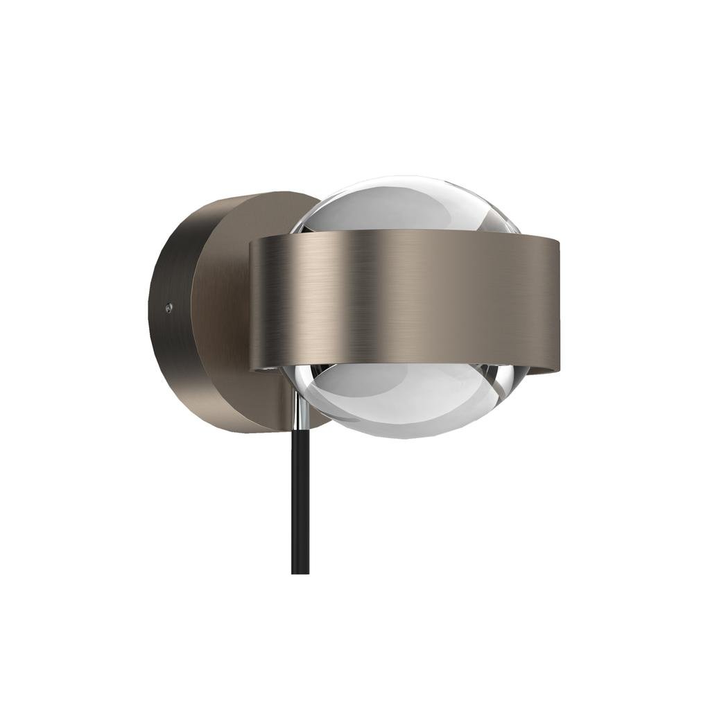 Top Light Puk Mini Wall+ LED Wandleuchte - nickelmatt, Linse klar/matt - Aussteller