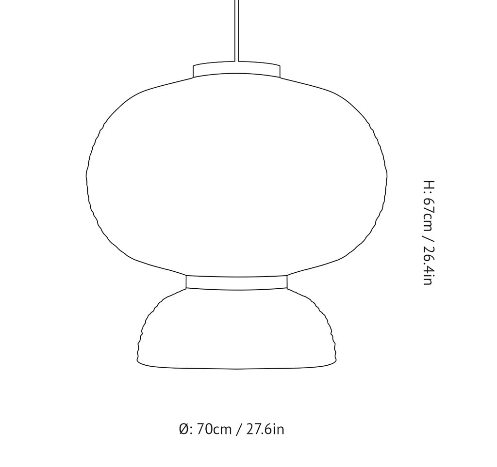 &tradition Formakami JH5 Pendelleuchte technische Zeichnung