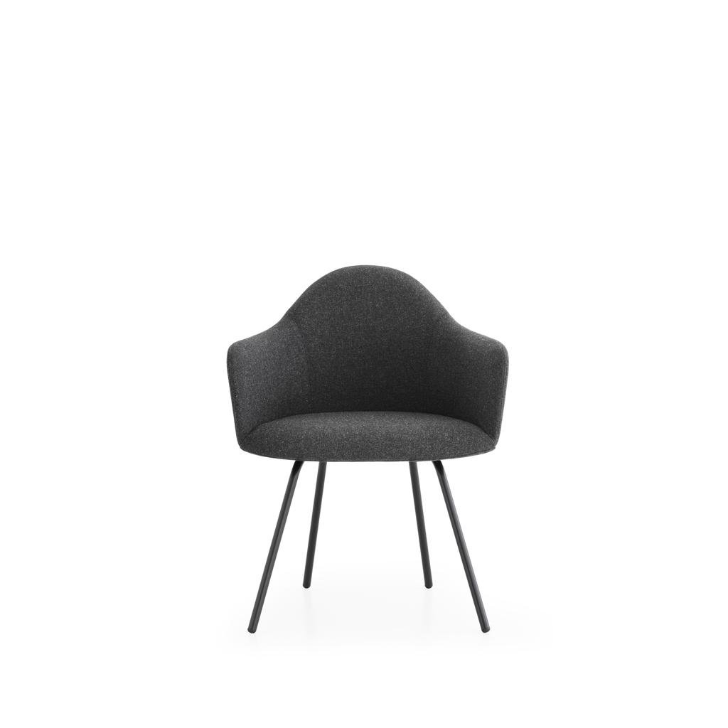 Lapalma-Edit-S571-Stuhl-schwarz-lackiert-Stoff-Jet-Front