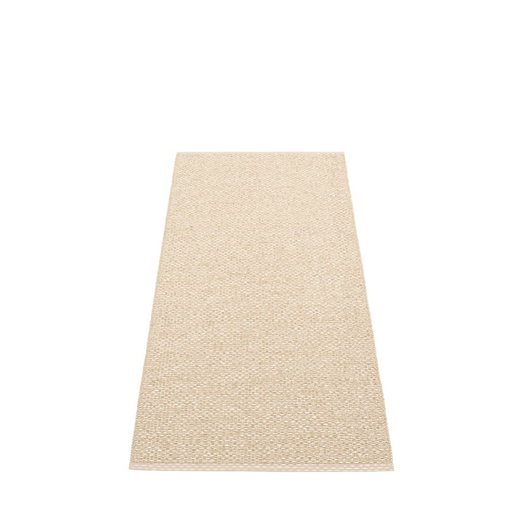 pappelina svea outdoor teppich champagner metallic beige 70x160