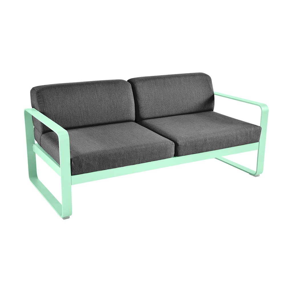 Fermob Bellevie 2-Sitzer Sofa mit graphitgrauem Kissen