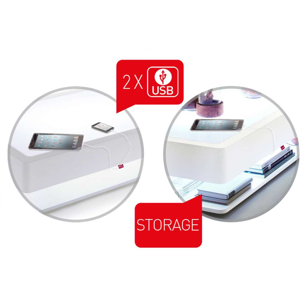 moree ora home led pro couchtisch usb anschluss und stauraum