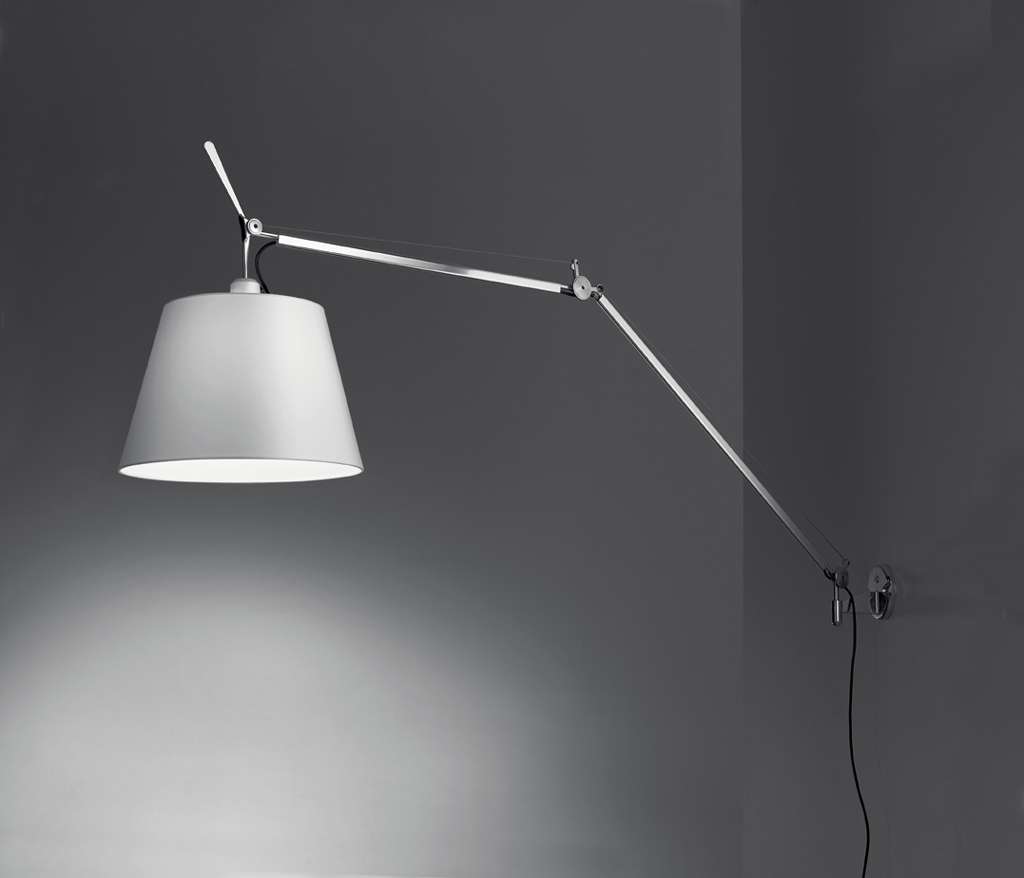 artemide tolomeo mega parete wandleuchte seidensatin