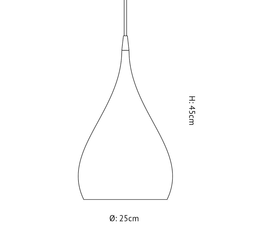 &tradition Spinning BH1 Pendelleuchte technische Zeichnung