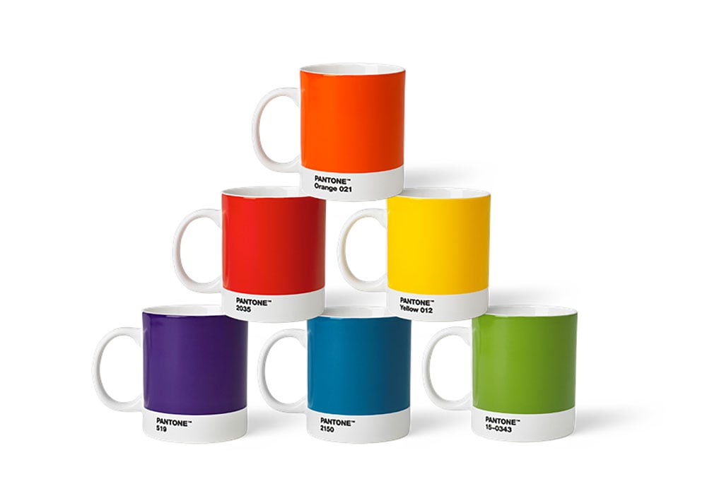 Pantone Porzellan Becher 6er-Set