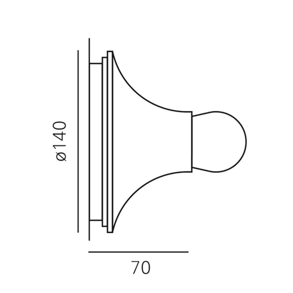 artemide teti wand oder deckenleuchte technsiche zeichnung