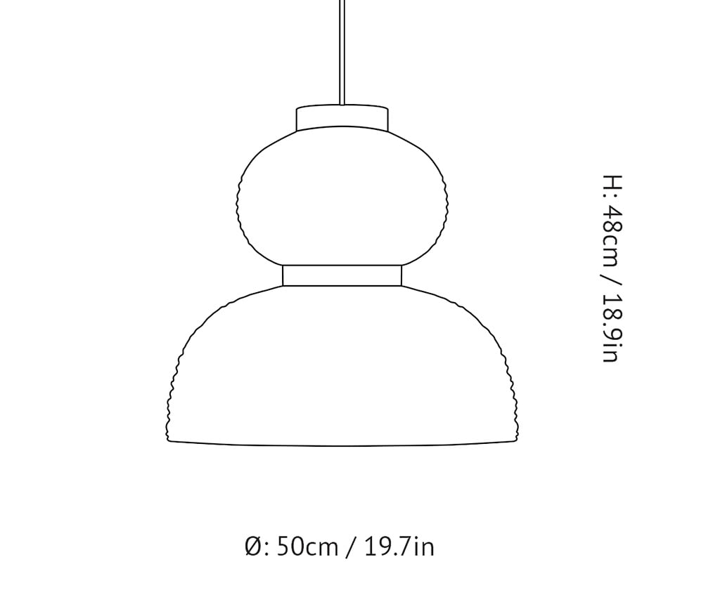 &tradition Formakami JH4 Pendelleuchte technische Zeichnung