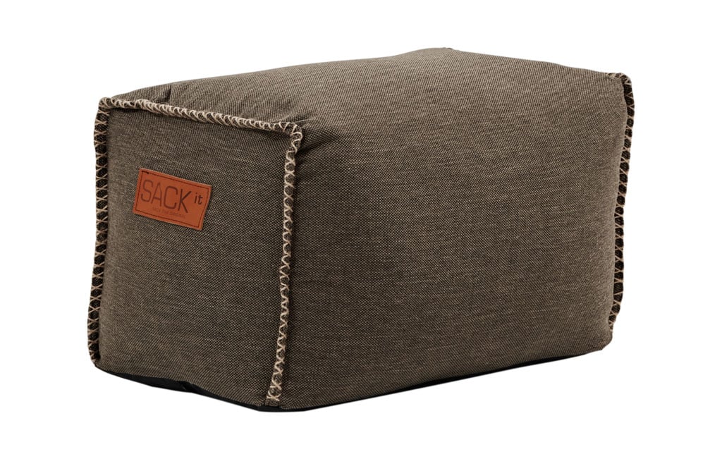 Sackit retroit cobana square puff Hocker braun