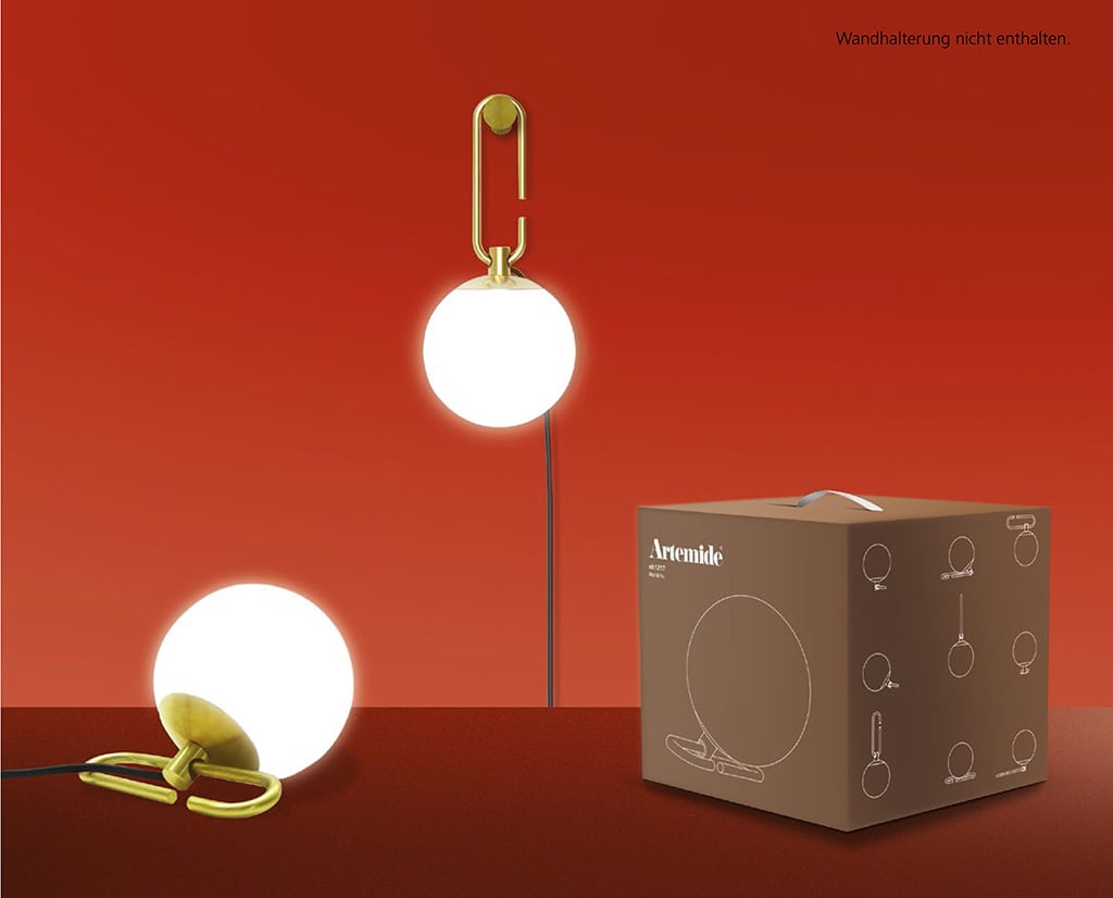 artemide nh1217 tischleuchte box