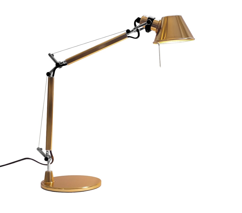 artemide tolomeo micro tischleuchte gold 1