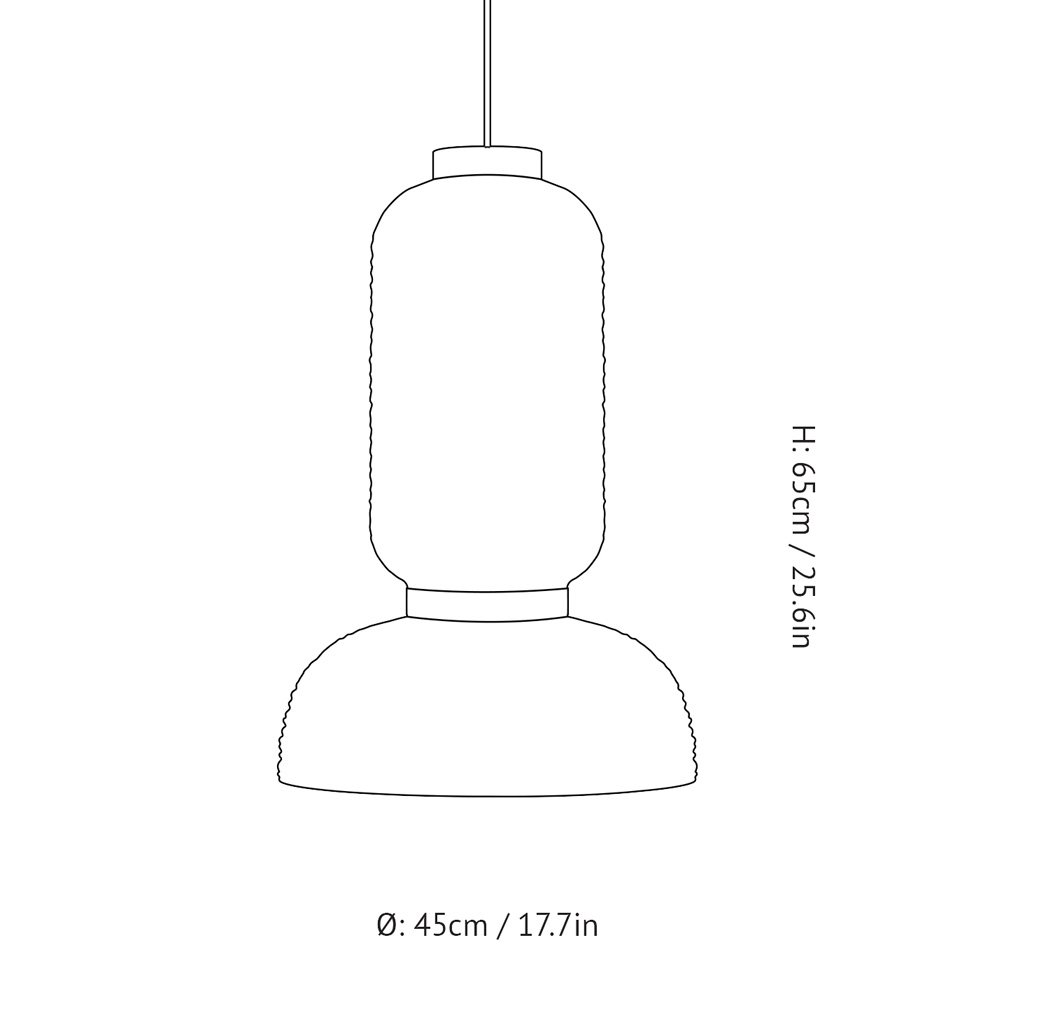 &tradition Formakami JH3 Pendelleuchte technische Zeichnung