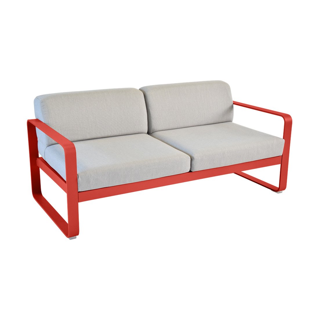 Fermob Bellevie 2-Sitzer Sofa mit flanellgrauem Kissen