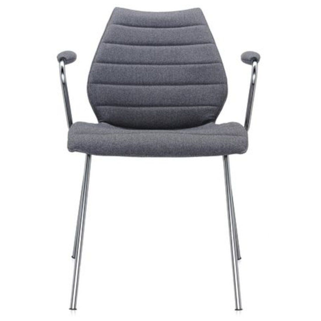 Kartell Maui Soft Stuhl mit Armlehne - grau, Trevira - Lagerabverkauf