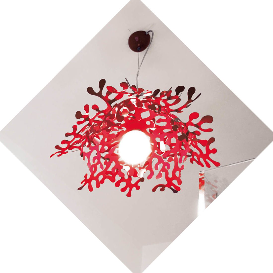 Lumen Center Italia Leaves S Pendelleuchte - rot - Lagerabverkauf