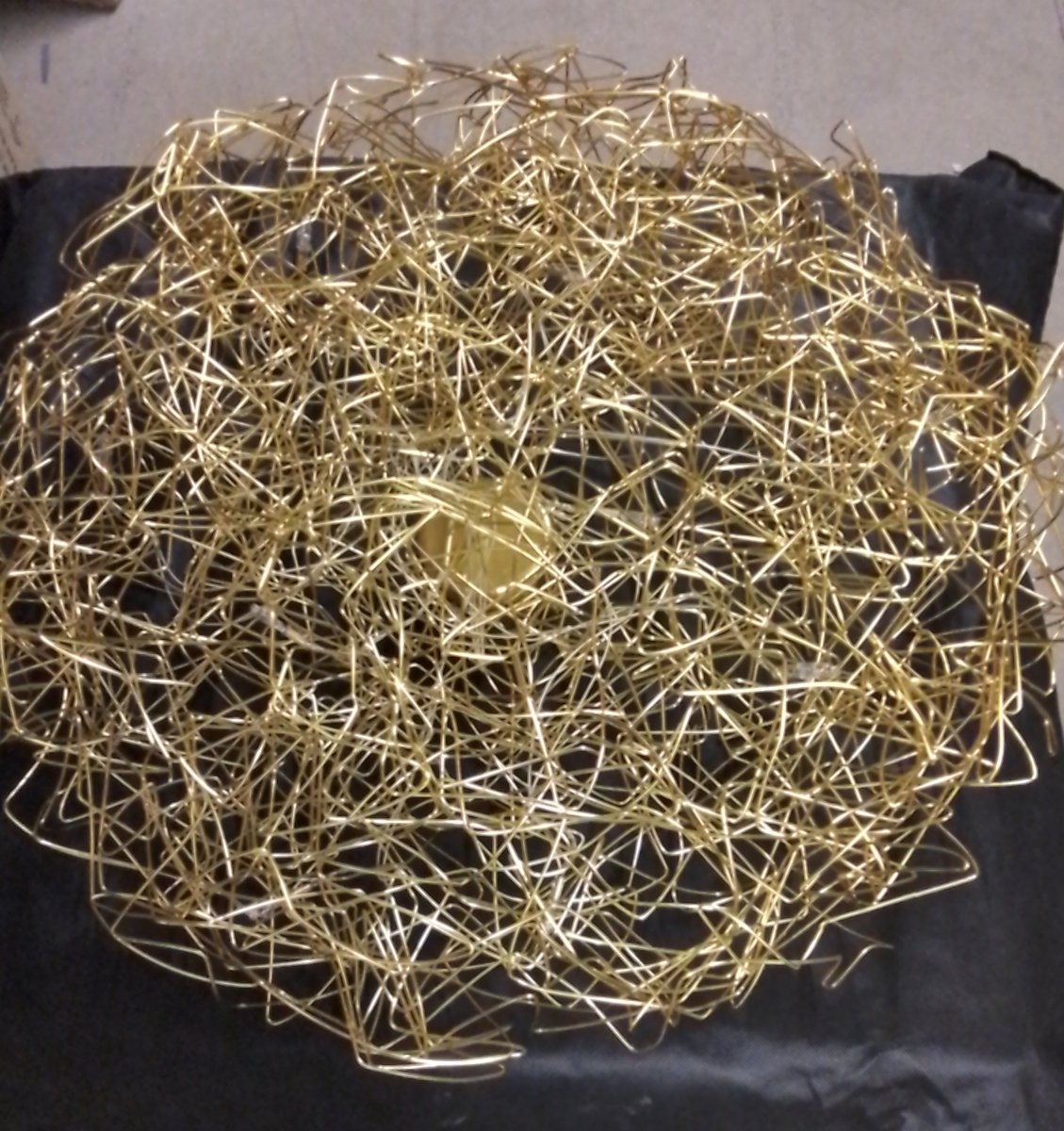 Catellani & Smith Fil De Fer CW Ovale Wandleuchte / Deckenleuchte - 70x30cm, matt gold - Retoure