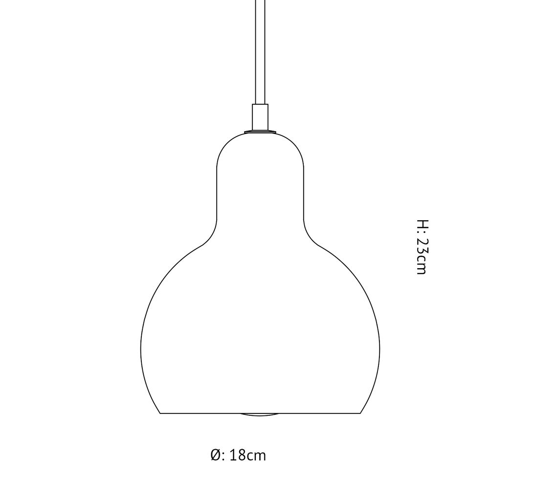 &tradition Mega Bulb SR2 Pendelleuchte technische Zeichnung