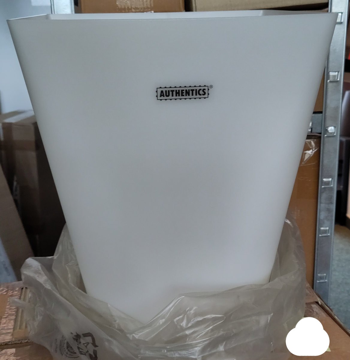 Authentics Square Maxi Papierkorb - weiß - Lagerabverkauf