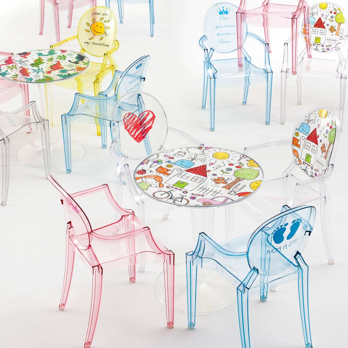 kartell lou lou ghost kinderstuhl special edition familie 2