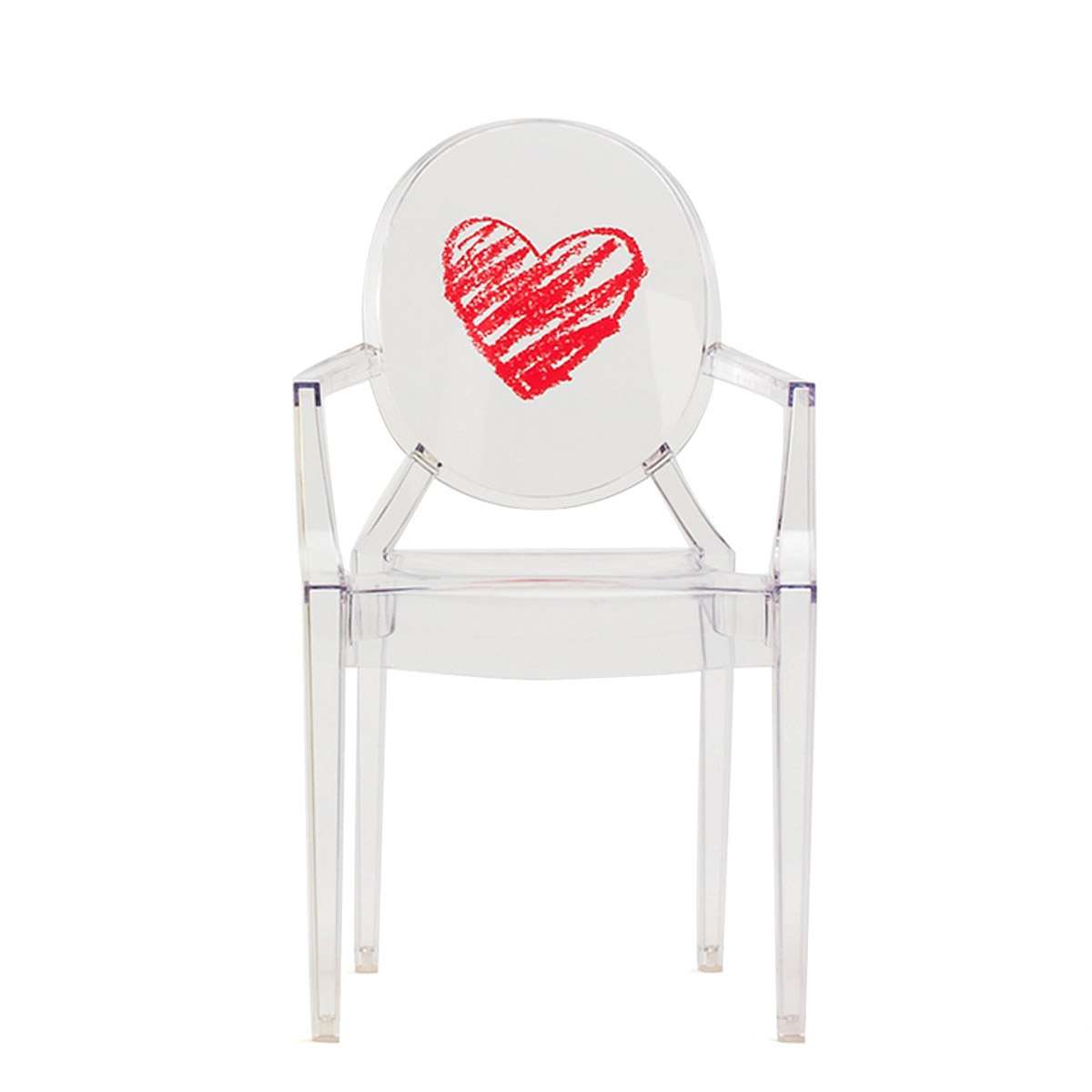 kartell lou lou ghost kinderstuhl special edition herz frei