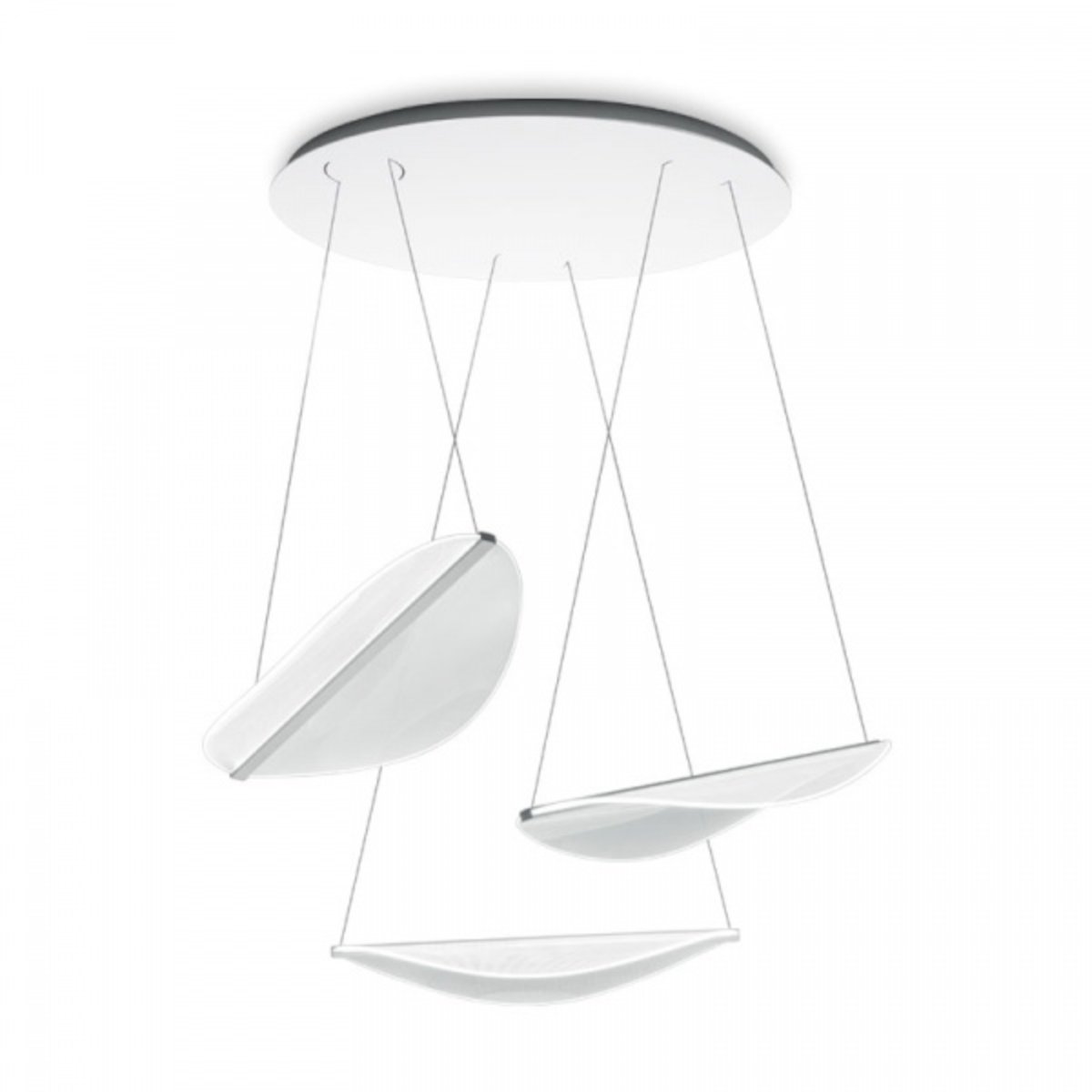 Stilnovo (linealight) Diphy_P LED Pendelleuchte - 3 Elemente, Top LED, 44W, weiß, 3000K - Aussteller