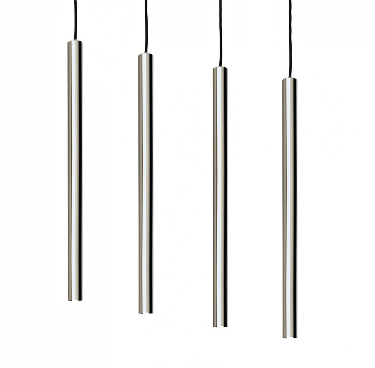 Decor Walther Pipe Pendelleuchte - nickel satiniert, 4 Pendel - Ausstellungsstück