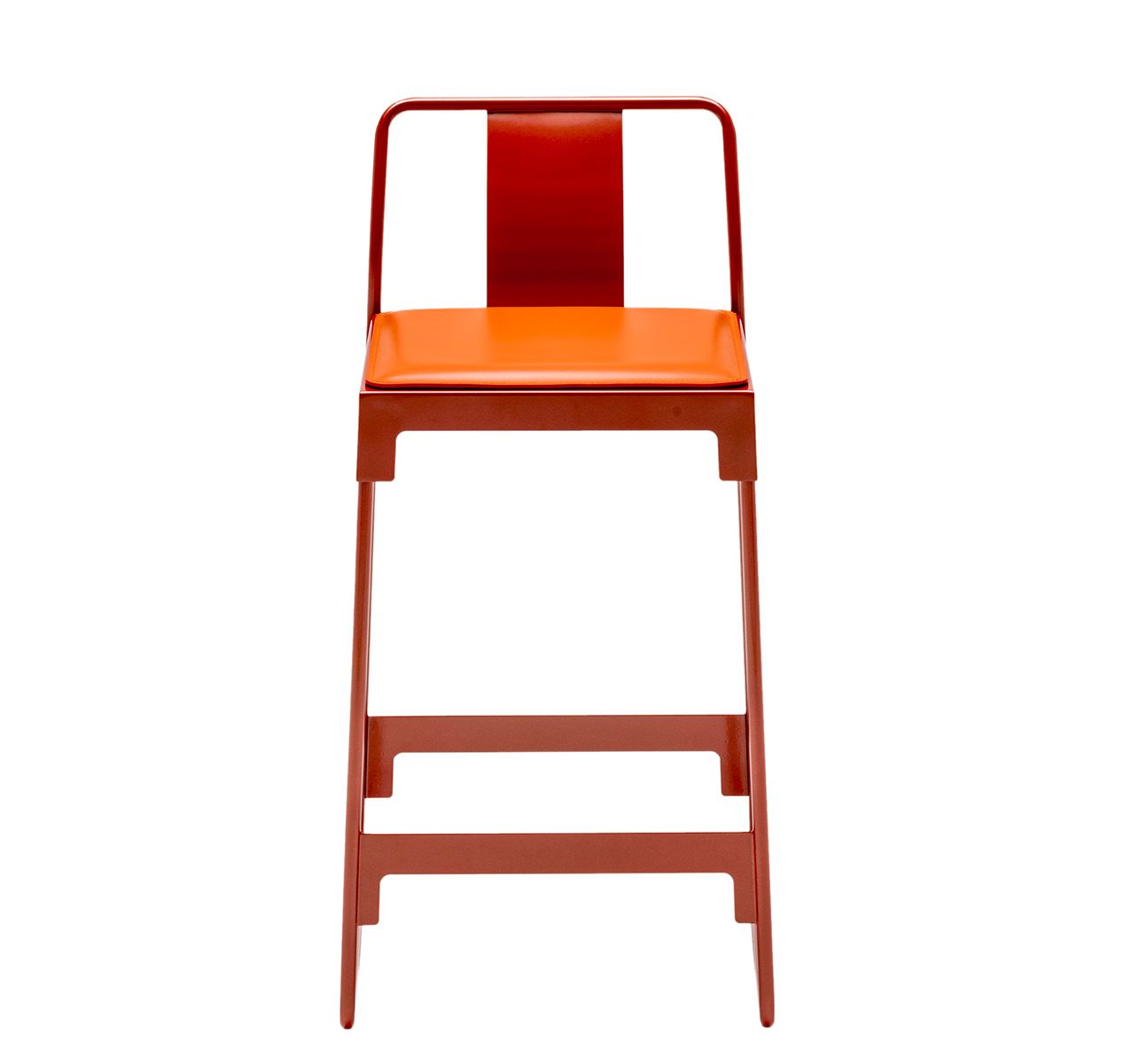 Driade Mingx Barhocker Rueckenlehne H65 orange