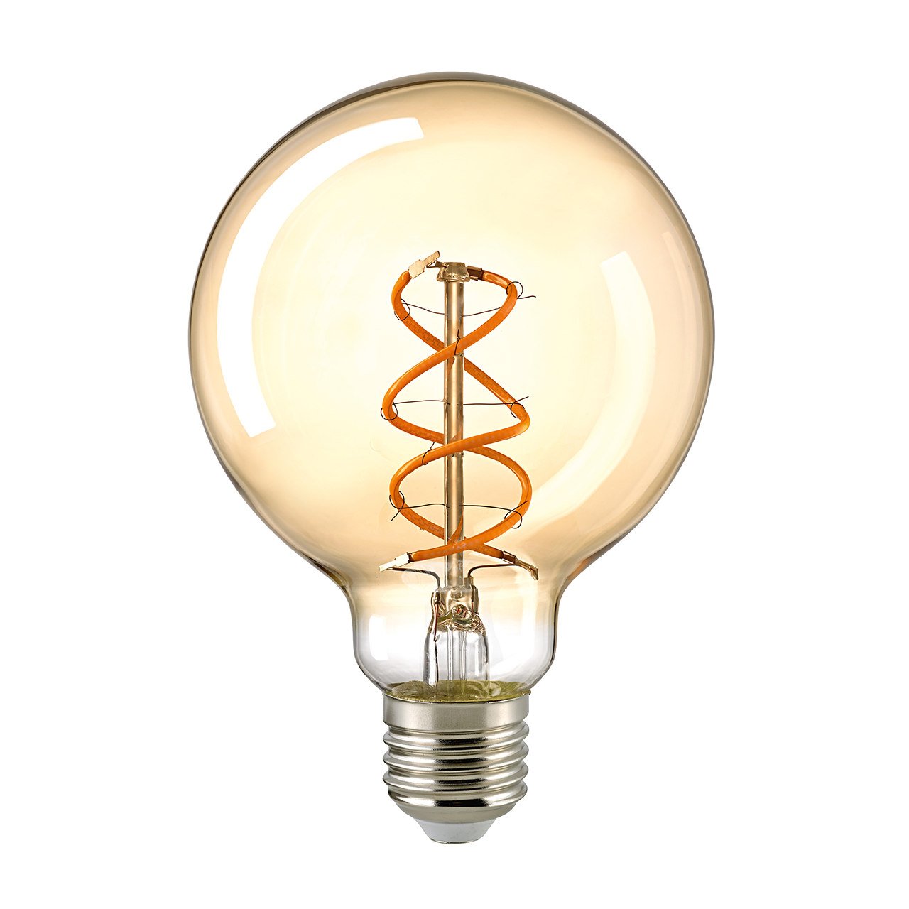 Sigor LED-Filament Curved Globelampe gold E27 Leuchtmittel - Lagerabverkauf