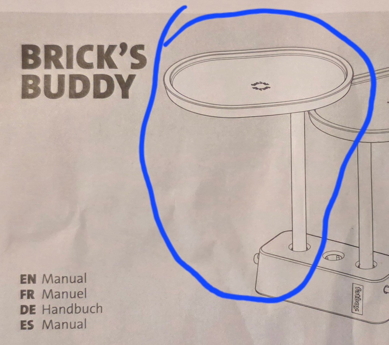 Fatboy Brick's Buddy Tischplatte hellgrau - Lagerabverkauf