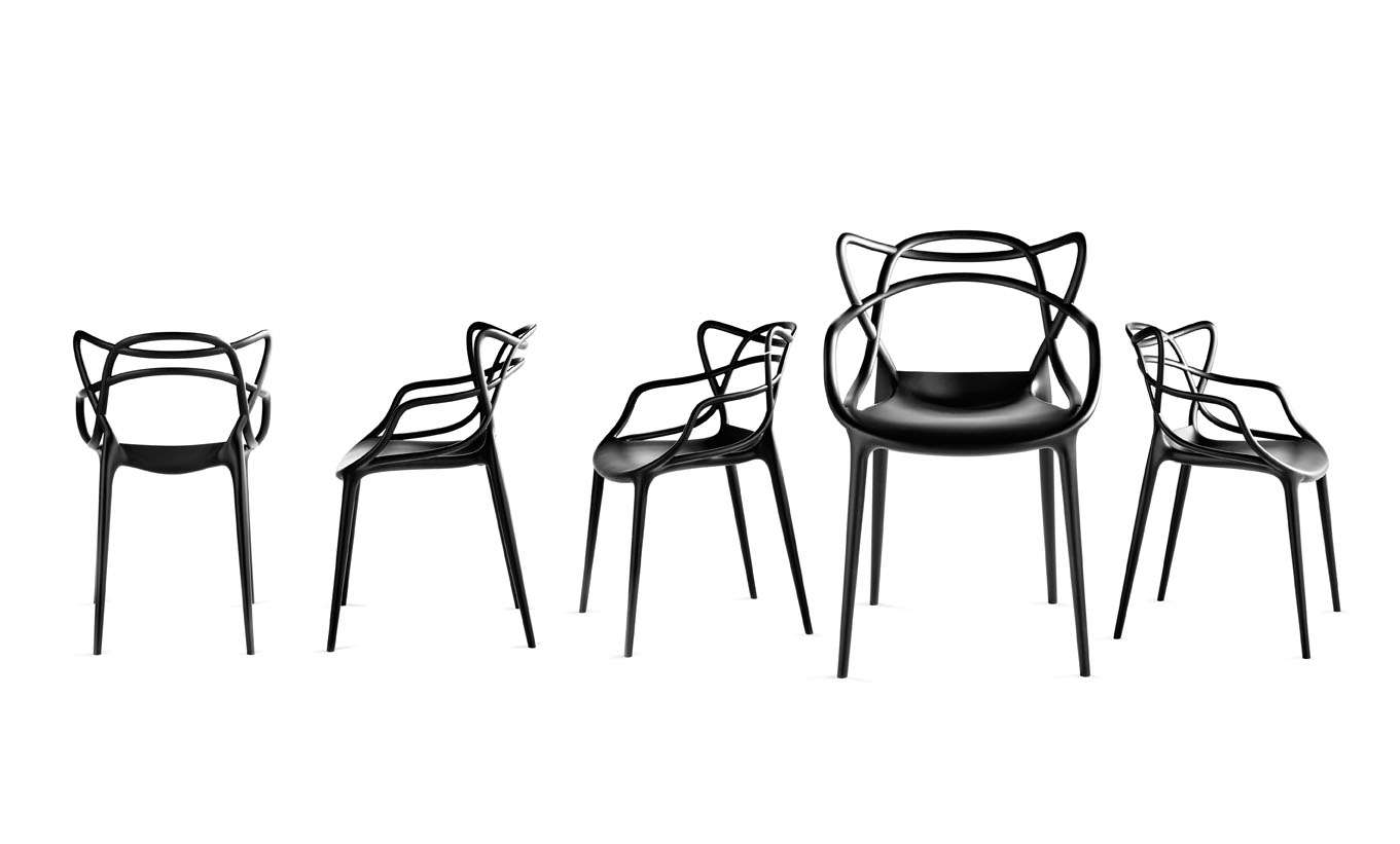 Kartell MASTERS Stuhl schwarz 4 2