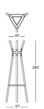 Magis Steelwood Coat Stand Kleiderständer - Magis Gestellfarbe:Buche weiß lackiert|Magis Farbe:weiß