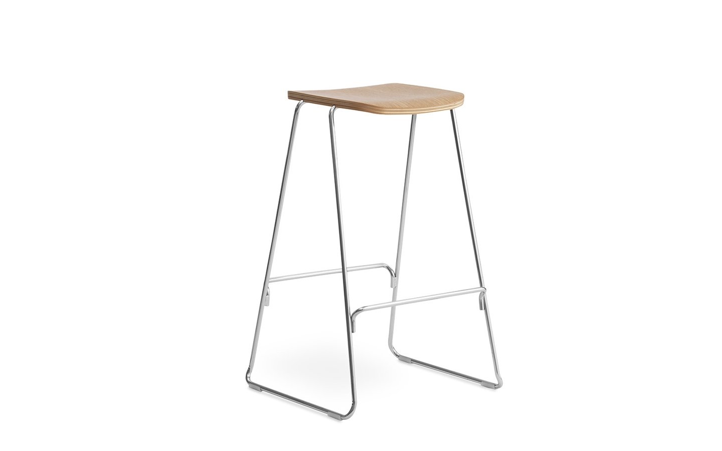 Normann Copenhagen Just Barhocker chrom Eiche