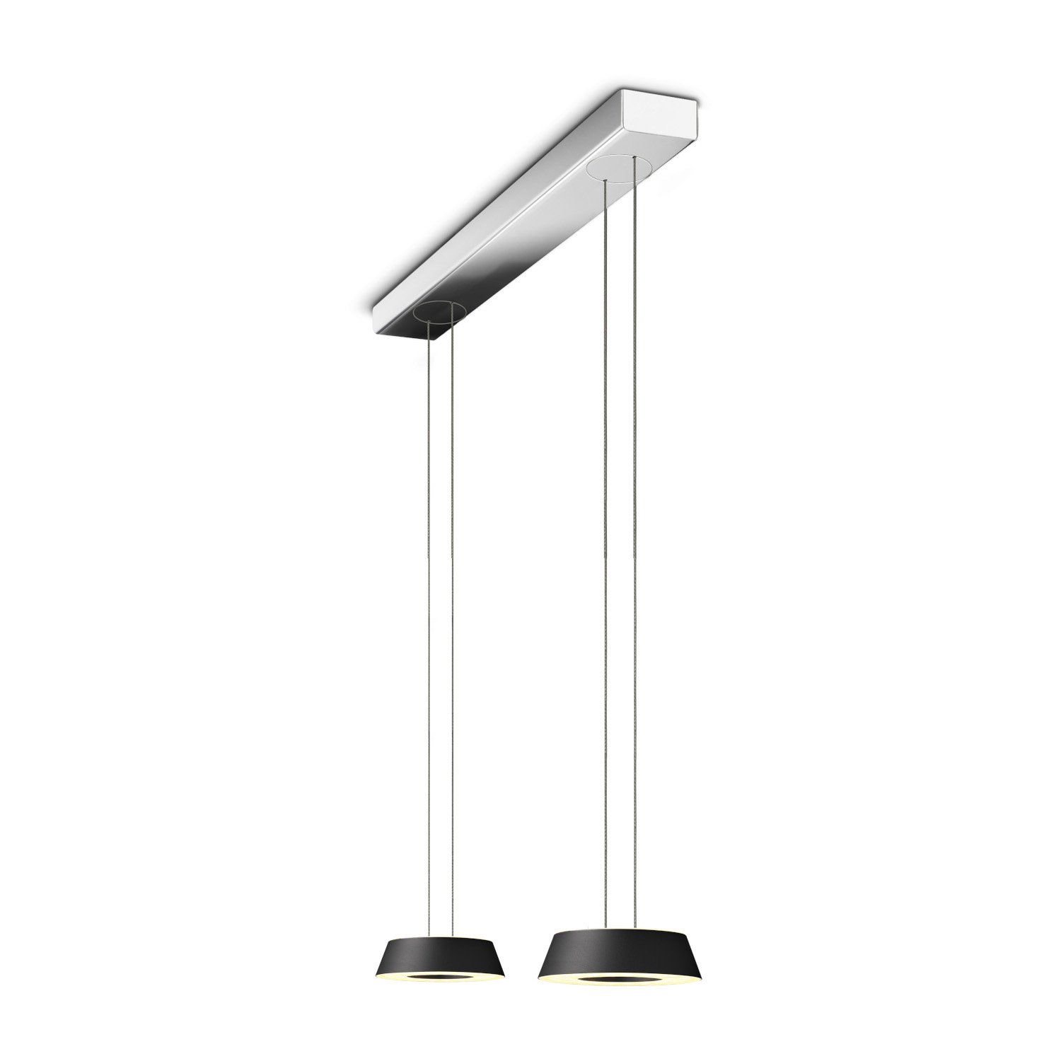 Oligo Glance LED Pendelleuchte mit unsichtbarer Höhenverstellung 2-flammig