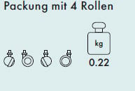 Kartell Rollen für Componibili Baukastensystem