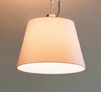 Artemide Tolomeo Mega Wandleuchte schwarz - Artemide Schirm:Pergamentschirm Ø 32cm|Artemide Farbe:schwarz